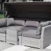 Диван-Трансформер AFINA плетеный из иск. ротанга AFM-320G Grey купить в Новочебоксарске
