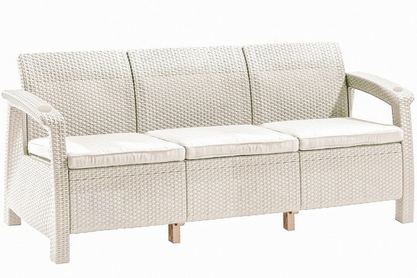 Трёхместный диван  Yalta Sofa 3 Seat белый купить в Новочебоксарске