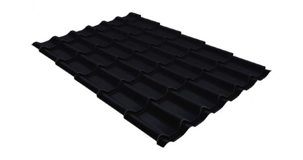 Металлочерепица классик GL 0,5 Velur20 RAL 9005 черный купить в Новочебоксарске