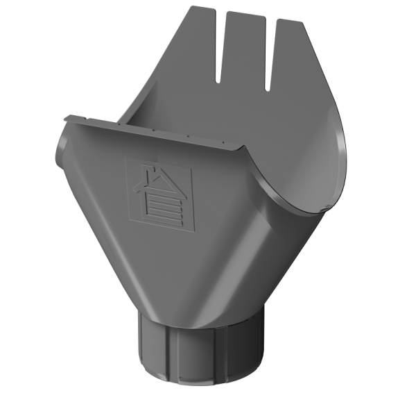 Воронка желоба D125 Döcke STAL PREMIUM Графит, (RAL 7024) купить в Новочебоксарске