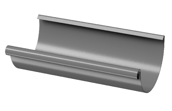 Желоб полукруглый D125 3 м Döcke STAL PREMIUM Графит, (RAL 7024) купить в Новочебоксарске