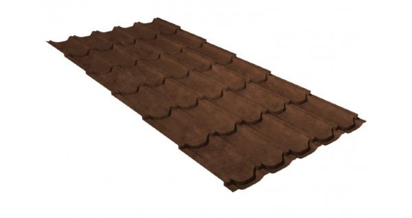 Металлочерепица квинта плюс GL 0,5 Safari Twincolor Brown купить в Новочебоксарске