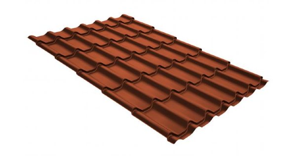 Металлочерепица классик GL 0,5 GreenCoat Pural RR 750 кирпично-красный (RAL 8004 терракота) купить в Новочебоксарске