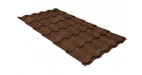 Металлочерепица кредо GL 0,5 Safari Twincolor Brown купить в Новочебоксарске