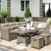 Комплект мебели AFINA плетеной из иск. ротанга AFM-307B Beige купить в Новочебоксарске