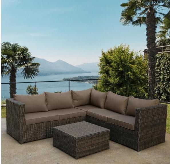 Комплект мебели AFINA плетеной из иск. ротанга YR825A Brown/Beige купить в Новочебоксарске