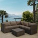 Комплект мебели AFINA плетеной из иск. ротанга YR825A Brown/Beige купить в Новочебоксарске