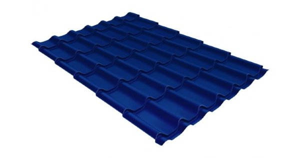 Металлочерепица классик 0,5 Satin RAL 5005 сигнальный синий купить в Новочебоксарске