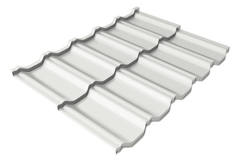 Металлочерепица модульная Квинта Uno Grand Line c 3D резом 0,5 Satin RAL 9003 сигнальный белый купить в Новочебоксарске