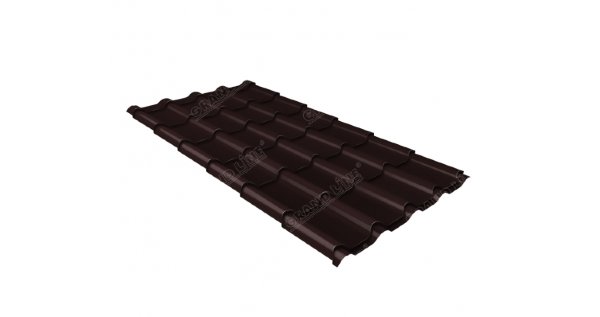 Металлочерепица камея GL 0,5 Quarzit RAL 8017 Metallic купить в Новочебоксарске