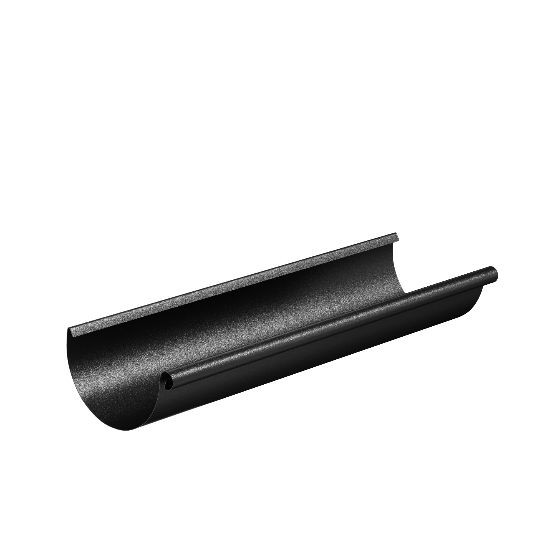 Водосток Aquasistem, система 125x90 - Водосточный желоб 3.00м RAL 9005 Чёрный купить в Новочебоксарске