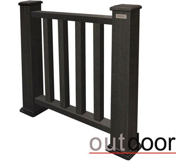 Ограждение из ДПК Outdoor Классик 3D STORM чёрный купить в Новочебоксарске