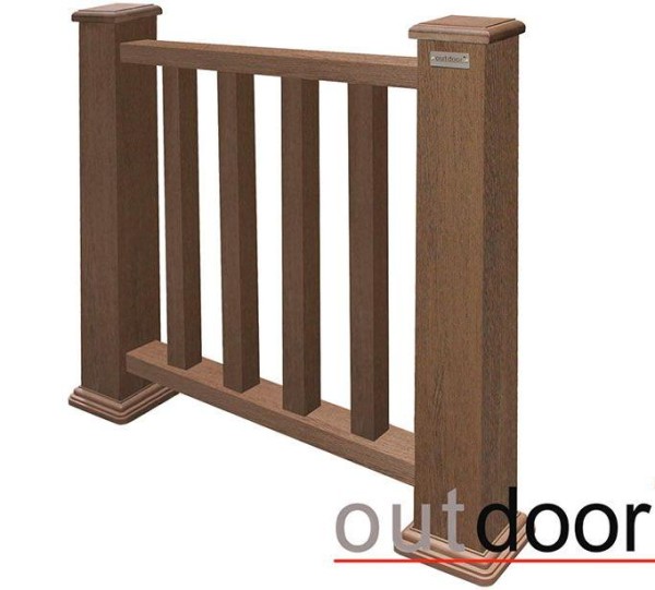 Ограждение из ДПК Outdoor Классик 3D STORM коричневый микс купить в Новочебоксарске