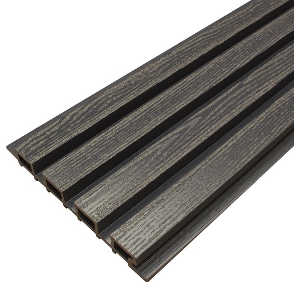 Фасадная доска из ДПК Faynag Wood Рейка Мокрый Асфальт купить в Новочебоксарске