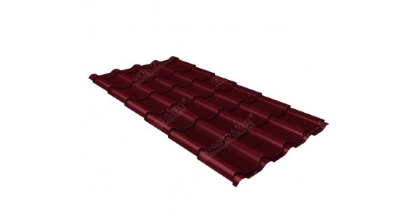 Металлочерепица камея 0,5 Satin RAL 3005 красное вино купить в Новочебоксарске