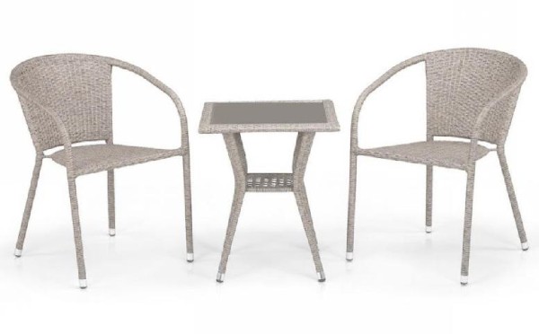 Комплект плетеной мебели AFINA из иск. ротанга T25C/Y137C-W85 Latte 2Pcs купить в Новочебоксарске