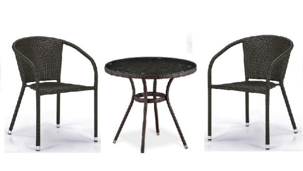 Комплект плетеной мебели AFINA из иск. ротанга Асоль-7 T282ANT/Y137C-W53 Brown 2Pcs купить в Новочебоксарске