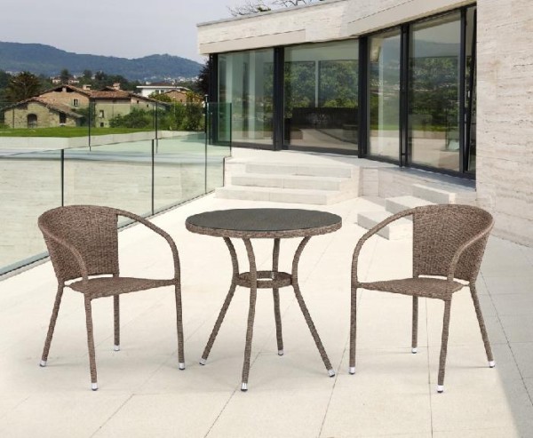 Комплект плетеной мебели AFINA из иск. ротанга T282ANT/Y137C-W56 Light Brown 2Pcs купить в Новочебоксарске