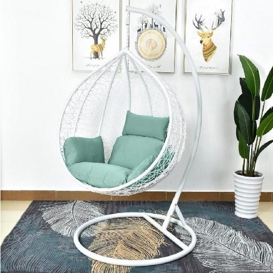 Кресло Подвесное из искусственного ротанга AFM-168A-L White/Green купить в Новочебоксарске