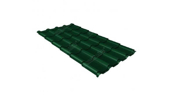 Металлочерепица камея 0,5 Satin RAL 6005 зеленый мох купить в Новочебоксарске