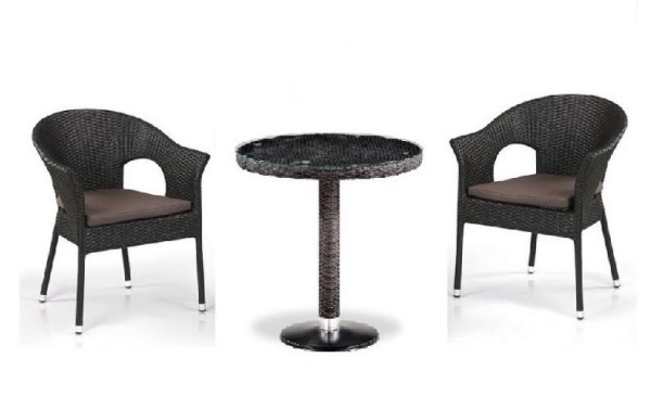 Комплект плетеной мебели AFINA из иск. ротанга T601/Y79A-W53 Brown 2Pcs купить в Новочебоксарске