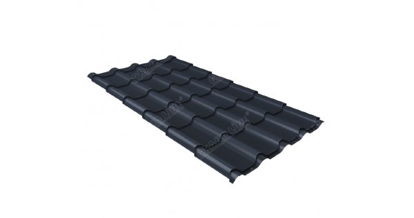 Металлочерепица камея 0,5 Satin RAL 7024 мокрый асфальт купить в Новочебоксарске