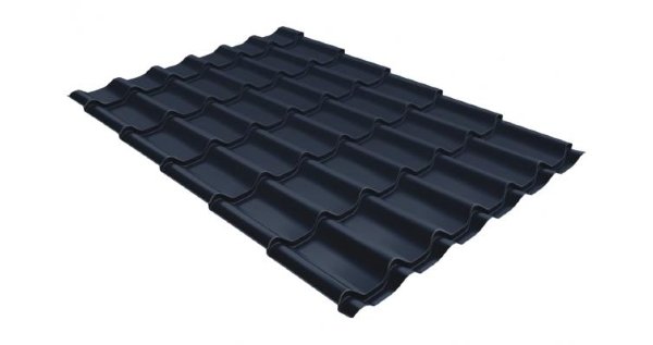 Металлочерепица классик 0,5 Satin RAL 7024 мокрый асфальт купить в Новочебоксарске