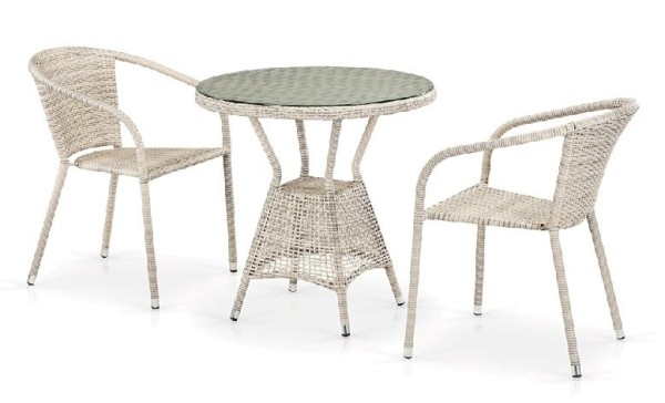 Комплект плетеной мебели AFINA из иск. ротанга T705ANT/Y137C-W85 Latte 2Pcs купить в Новочебоксарске