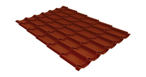 Металлочерепица классик 0,5 Satin RAL 8004 терракота купить в Новочебоксарске