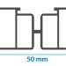 Лага алюминиевая KRONEX 50x25x3000 мм несущая купить в Новочебоксарске