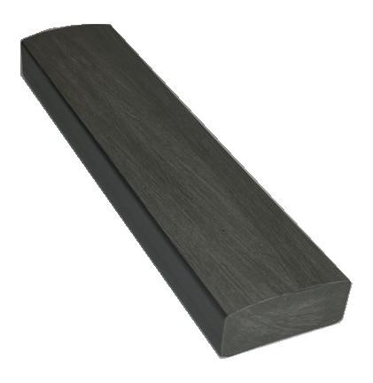 Лавочный брус Ecodecking Некст полнотелый брашированный 70х35 графит купить в Новочебоксарске