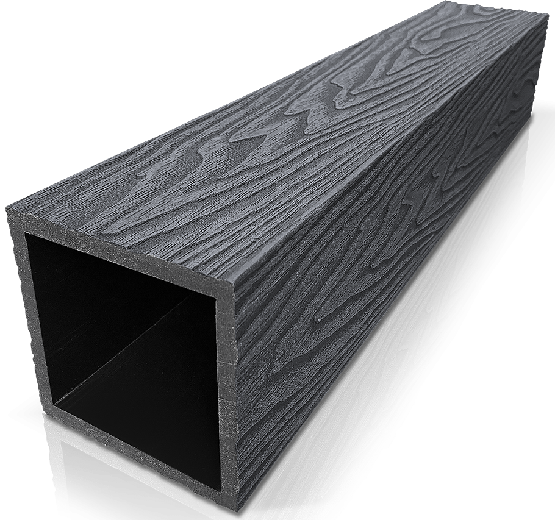 Столб ДПК 3D GardenParkett фактура дерева Графит купить в Новочебоксарске