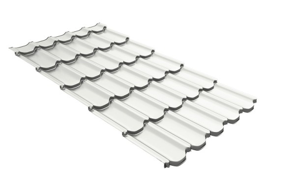 Металлочерепица квинта плюс с 3D резом 0,5 Satin RAL 9003 сигнальный белый купить в Новочебоксарске