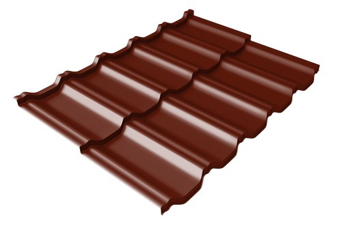 Металлочерепица модульная Квинта Uno Grand Line c 3D резом 0,5 Satin RAL 3005 красное вино купить в Новочебоксарске