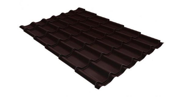 Металлочерепица классик 0,5 Satin RAL 8017 шоколад купить в Новочебоксарске